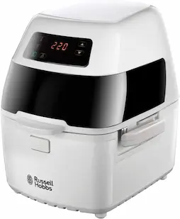 Russell Hobbs Freidora Sin Aceite Ciclofry Plus Air - Freidora de Aire, Capacidad 2,5 L, Air Fryer, Cesto Giratorio, Asador Giratorio y Kebab, Controles Digitales, 1300 W, Blanco - 22101-56
