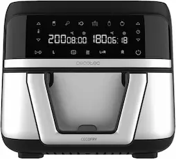 Cecotec Freidora de Aire sin Aceite de 9 L Cecofry Dual 9000 Air Fryer. 2850 W, Digital y Compacta, Temperatura Dual, Tecnología PerfectCook, Opción de dividir la Cubeta en 2 de 4,5L, 6 Modos