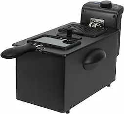 Cecotec Freidora Eléctrica CleanFry 3000 Black. 2180 W, 3 Litros, Acero inoxidable, Filtro OilClean que mantiene el aceite limpio, Tapa con ventana de visión, Filtro antiolores, Lacada en negro