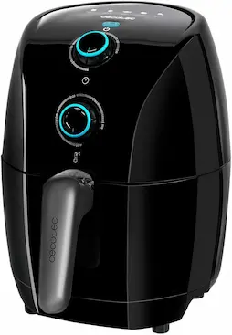 Cecotec Freidora de Aire sin Aceite de 1,5 L Cecofry Compact Rapid Moon Air Fryer. 900 W, Dietética, Capacidad 400 gr, Función Horno, Programable en Tiempo y Temperatura, Recetario