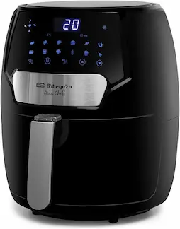 Orbegozo Fdr 65 Freidora sin Aceite, 4 Litros, Termostato Ajustable, Temporizador, 12 Programas Preconfigurados, Cubeta Extraíble, Libre de Bpa y Pfoa, 1500 W, Negro