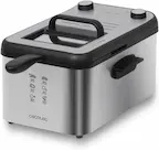 Cecotec Freidora Eléctrica CleanFry 3000 Full INOX. freidora de 3 litros, Filtro OilCleaner, 2400 W, cubeta, cestillo de freír, Aptos para lavavajillas, 30 Minutos y cubeta de Acero