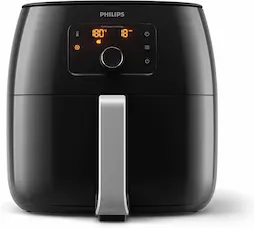 Philips Premium Airfryer XXL - 7.3L, Freidora sin Aceite, Tec Rapid Air y Fat Removal, NutriU App (HD9650/90)