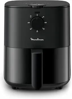 Moulinex Easy Fry Essential 3.5 L EZ1308 Freidora de Aire Caliente, con Poco o Sin Aceite, Controles manuales, 5 Programas, Comidas Sanas, Capacidad 1 Kg, Hasta 4 personas, Compacto, Color Negro