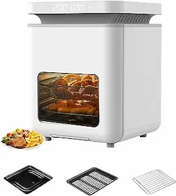 CCN Freidora de Aire Caliente 6,0L 1400W XXL Freidora de Aire Caliente con 8+ Funciones de Menú, Pantalla Táctil Digital LED, Ventana Transparente, Construcción de Doble Capa, Sin Aceite