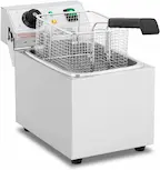 Royal Catering Freidora Electrica Profesional Para Hostelería RCEF 08EB (8 Litros, Potencia 3.200 Watt, Temperatura: 50 – 200 °C, Zona Fría, Tapa Incluida)