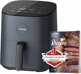 COSORI Freidora de Aire 4,7L, 75-230 °C, Air Fryer con 130+ Recetas en Español, 9 Programas, Diseño Moderno y Elegante, Freidora sin Aceite Silenciosa, Pantalla Táctil LED, Gris, L501
