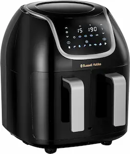 Russell Hobbs Freidora Sin Aceite 8,5 l Doble, Freidora de Aire, Dos Cestillos Regulables por Separado, Dietética, Cocción Sincronizable, 8 Programas, Táctil, Digital, hasta 200º C, 27290-56