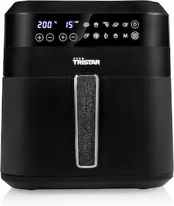 Tristar FR-6999 Freidora sin aceite con panel de control digital táctil, capacidad 6 L, fácil de usar, multifuncional, temporizador 0-60 min y temperatura regulable 80-200 °C, 1700 W