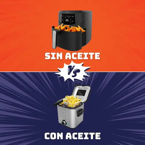 Sin aceite vs con aceite